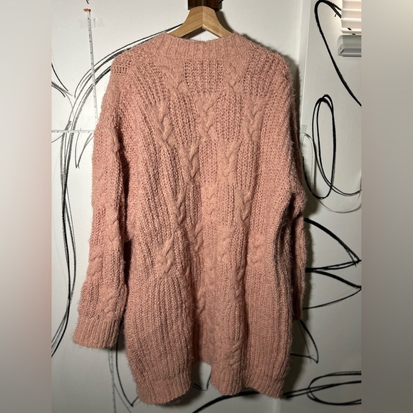 NEW Fate Light Pink Cable Knit Sweater with Pockets, So Soft, Women’s 2X - Picture 10 of 12